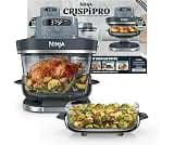 Ninja Crispi Pro Glass Air Fryer, 6-in-1, Cyberspace, AS101CY | Max crisp, air fry, bake, roast, recrisp, dehydrate, ...