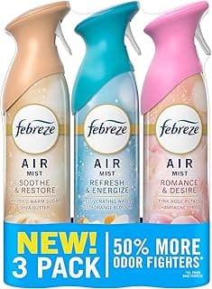Febreze Air Mist, Air Freshener, Odor Fighting Room Spray, Deodorizer for Home Bathroom Kitchen Office Apartment, Soo...