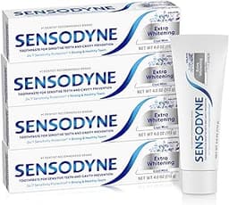 Sensodyne Extra Whitening Sensitive Teeth and Cavity Prevention Whitening Toothpaste, Amazon Exclusive, Cool Mint, Am...