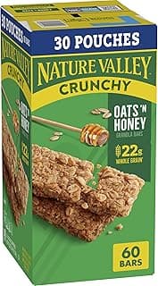 Nature Valley Crunchy Oats 'n Honey Granola Bars, 60 Bars, 44.7 OZ (30 Pouches)