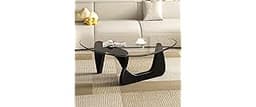 Modern Glass Coffee Table for Living Room, Mid Century Coffee Table, Small Coffee Tables, Suitable for Bedroom Living...