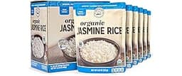 Ritika’s Global Grains Certified Organic Jasmine Rice, Ready in 90 Seconds, 8.8 oz Pouches (6-Count Pack)