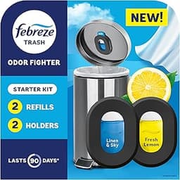 Febreze Trash Can Odor Fighter, Can Air Freshener, Stick-On Deodorizer for Garbage Cans, Diaper Pails, Works with Sce...