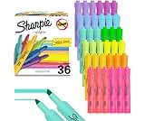 Sharpie Tank Highlighters, Chisel Tip, 12 Assorted Fashion Colors, Value Pack, 36 Count - For Studying, Note-Taking, ...