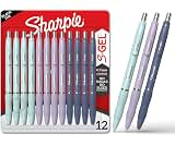 Sharpie S-Gel Gel Pens, Medium Point (0.7mm), Assorted Fashion Barrels, Black Ink, 12 Count - Office, Teacher, School...