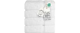 Chakir Turkish Linens 4 Piece Bath Towel Set, 100% Cotton Luxury Turkish Towels for Bathroom, Soft Absorbent Bath Tow...