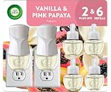 Air Wick Plug in Starter Kit, Vanilla & Pink Papaya,2 Warmers & 6 refills | Starter kit includes 2 warmers & 6 refill...