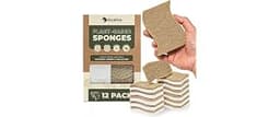 Plant-Based Kitchen Sponges (12 Pack) | USDA Biobased Certified | FSC & PETA Approved | Natural Cellulose & Coconut S...