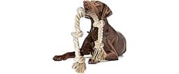 Fida Dog Rope Toys for Large/Medium Aggressive Chewers, Tough Cotton Chew Toy, 3 Feet 5 Knots Indestructible, Tug of ...