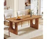 Tribesigns Modern Dining Table for 6 to 8 People, 71" Large Kitchen Dining Table with Wood Pedestal Base, Rectangular...