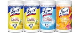 Lysol Disinfecting Wipes, Cleaner, Lemon + Mango + Linen, 80 ct. (4 Pack) | All Purpose Cleaner, Sanitizing, Deodoriz...