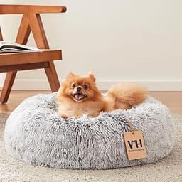 WESTERN HOME WH Calming Soft Round Dog &Cat Bed Small Dog Bed Washable,20"