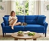 Loveseat Sofa, 69" Love Seat Couches, Comfy Velvet Small Couches for Small Spaces with 2 Pillows, Tool-Free Setup Sof...