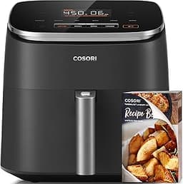 Cosori Air Fryer 6QT 9-in-1 TurboBlaze, 90°– 450°F, Precise Heating for Even Results, Air Fry, Roast, Bake, Broil, Dr...