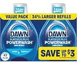 Dawn Powerwash Fresh Dish Spray, Liquid Dish Soap, Dish Soap Refill, Dish Detergent Liquid, 2 Refills, 2x21.5 Fl Oz