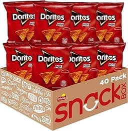 Doritos Flavored Tortilla Chips, Nacho Cheese, 1 Ounce (Pack of 40)