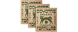 Coyotas - Organic Cassava Tortillas - Grain-Free, Gluten-Free, Non-GMO, Vegan, Paleo, Large 9 Inch - 6 Tortillas Per ...