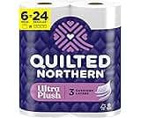 Quilted Northern Ultra Plush Toilet Paper, 6 Mega Rolls = 24 Regular Rolls, 3X Thicker*, 3 Ply Soft Toilet Tissue | 3...