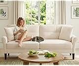 Loveseat Sofa, 69" Love Seat Couches, Comfy Velvet Small Couches for Small Spaces with 2 Pillows, Tool-Free Setup Sof...