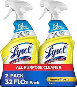 Lysol All Purpose Cleaner Spray, Multi-Purpose Disinfecting Spray, Kitchen & Bathroom Cleaner, Lemon Breeze Scent, 32...