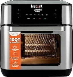 Instant Pot Vortex Plus 10QT Air Fryer Toaster Oven, 7-in-1, EvenCrisp Technology, Crisps, Broils, Bakes, Roasts, Deh...