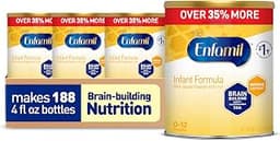 Enfamil Infant Formula, Milk-Based Baby Formula, 29.4 Oz, 4 CT | Iron-fortified Infant Formula, Omega-3 DHA & Choline...