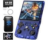 R36MAX Retro Handheld Game Console, 4.0 Inch 720x720 IPS Screen, 64GB Built-in 18,000+ Classic Game, Portable Hand He...