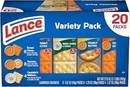 Lance Assorted Sandwich Crackers, 20 Pack Variety Pack