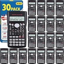 30 Pack Scientific Calculators, 2-Line Large Screen Display 240 Functions Scientific Calculators for Students, Math A...