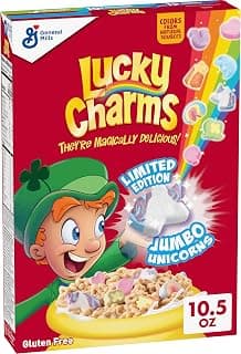 Lucky Charms Gluten Free Cereal with Marshmallows, Whole Grain, 10.5 oz | Hearts, Stars, Horseshoes, Clovers & Unicor...