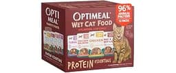 Optimeal Wet Cat Food Variety Pack - Savory Protein Selection, Grain Free Tender Morsels, High Protein Premium Nutrit...