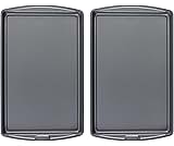 GoodCook Everday Nonstick Carbon Steel 17 x 11-Inch Baking Sheet Set, 2 Pack – Medium Sized Cooking Pans, Bakeware Se...