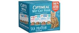 Optimeal Wet Cat Food Variety Pack - Sea Protein Selection, Grain Free Tender Morsels, High Protein Premium Nutrition...