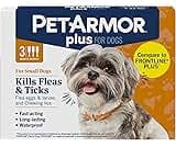 PetArmor Plus Flea and Tick Prevention for Dogs, Small Dog Flea and Tick Treatment, 3 Doses, Waterproof Topical, Fast...