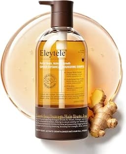 Korean Ginger Shampoo for Oily Hair, Clarifying Scalp Care, 17.58 fl oz | Made in Korea ginger shampoo with oat and r...