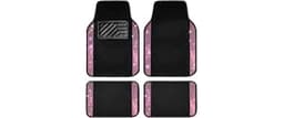 CAR PASS Bling Diamond Car Floor Mat Shining Rhinestones Carpet, Sparkly Glitter Crystal Anti-Slip PVC Heel Pad Autom...