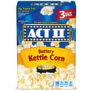 ACT II, Microwave Popcorn, Buttery Kettle Corn, 2.75-oz. Bags, 3 Ct