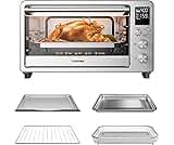 TOSHIBA ChefFry Air Fryer Toaster Oven Combo with Toast, Bake, Broil, Pizza & Dehydrate, 26.4-Quart Capacity, Stainle...