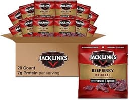 Jack Link's Beef Jerky Multipack - Original - 0.625 oz (20 Pack) | Made with 100% Real Beef - Ready to Eat Real Meat ...
