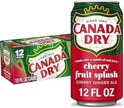 Canada Dry Cherry Gingerale Fruit Splash 12oz, Pack of 12