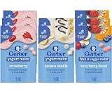 Gerber Stage 3 Baby Food Snacks, Strawberry, Banana Vanilla Yogurt Melts, Very Berry Fruit and Veggie Melts, Baby Led...