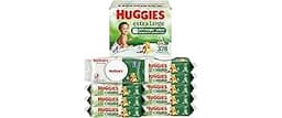 Huggies Extra Large Baby Wipes, Unscented, 9 Flip-Top Packs, 378 XL Wipes Total, Packaging May Vary