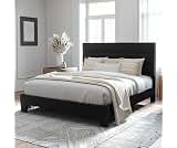 Allewie Queen Size Platform Bed Frame with Velvet Upholstered Headboard and Wooden Slats Support, Fully Upholstered M...