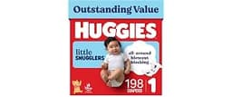 Huggies Little Snugglers Diapers Size 1, 198 Count (6 Packs of 33) | Blowout Protection, Leakproof Protection, Luxury...