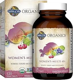 Garden of Life Organics Women 40+ Multivitamin, Vegan, 120 Tablets