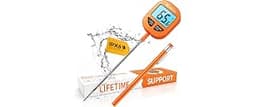 BOMATA Digital Food Thermometer, IPX6 Waterproof, 1-3 Sec Fast Read | Meat Thermometer with Rotatable Head, Backlit D...