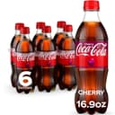 Coca-Cola Cherry Soda Soft Drink, 16.9 fl oz, 6 Pack