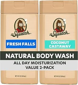 Dr. Squatch Natural Men's Body Wash Shower Gel - Cleansing, Nourishing, Long Lasting Scent, Moisturizing Body Wash fo...