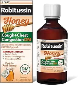 Robitussin Honey DM Max Cough Plus Chest Congestion, Adult Formula - 8 Fl Oz.