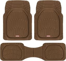 Motor Trend FlexTough Deep Dish All-Weather Floor Mats, Waterproof Trim-To Fit Mats for Cars, Trucks, SUVs - Universa...